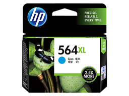 HP 564XL High Yield Cyan Original Ink Cartridge (CB323WA)