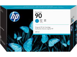HP 90 400-ml Cyan DesignJet Ink Cartridge (C5061A)
