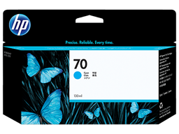 HP 70 130-ml Cyan DesignJet Ink Cartridge (C9452A)