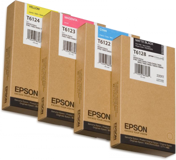 Hình của Epson T612200 UltraChrome 220ml Cyan Pigment Ink Cartridge (C13T612200)