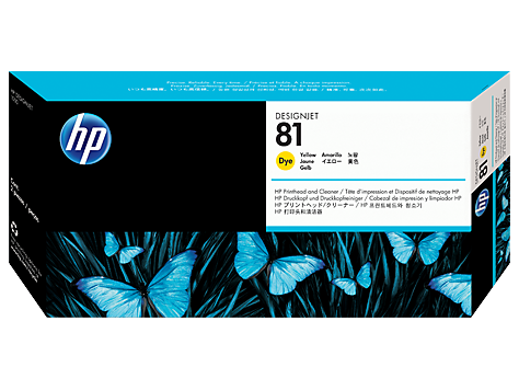 Hình của HP 81 Yellow DesignJet Dye Printhead and Printhead Cleaner (C4953A)