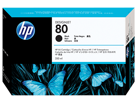 Hình của HP 80 350-ml Black DesignJet Ink Cartridge (C4871A)