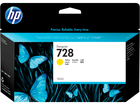 Hình của HP 728 130-ml Yellow DesignJet Ink Cartridge (F9J65A)