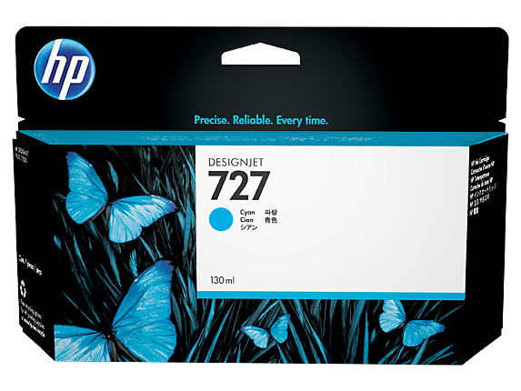 Hình của HP 727 130-ml Cyan DesignJet Ink Cartridge (B3P19A)