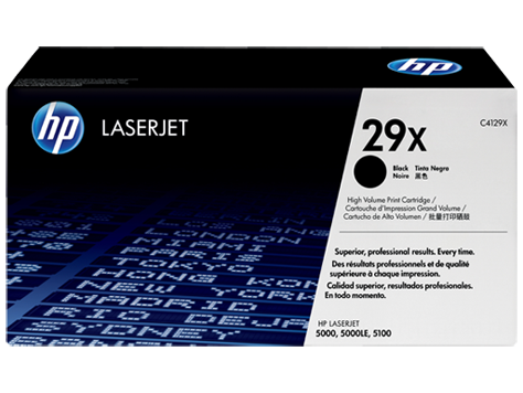 Hình của HP 29X High Yield Black Original LaserJet Toner Cartridge (C4129X)